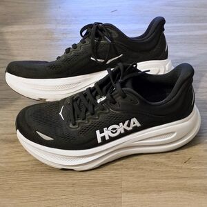Hoka Bondi 9 Black and White